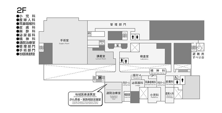 2階のフロアマップ