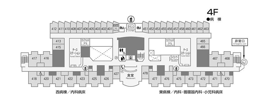 4階のフロアマップ